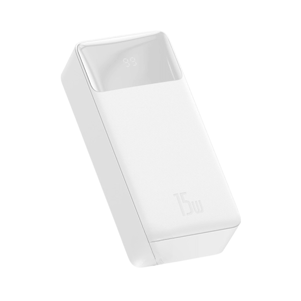 Baseus Bipow Digital Display Power Bank 30000mAh 15W White Overseas Edition